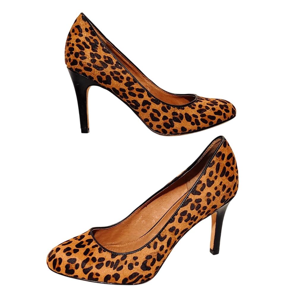 Corso Como Animal Print Stiletto High Heels Pumps Brown Black Womens Size 6.5
